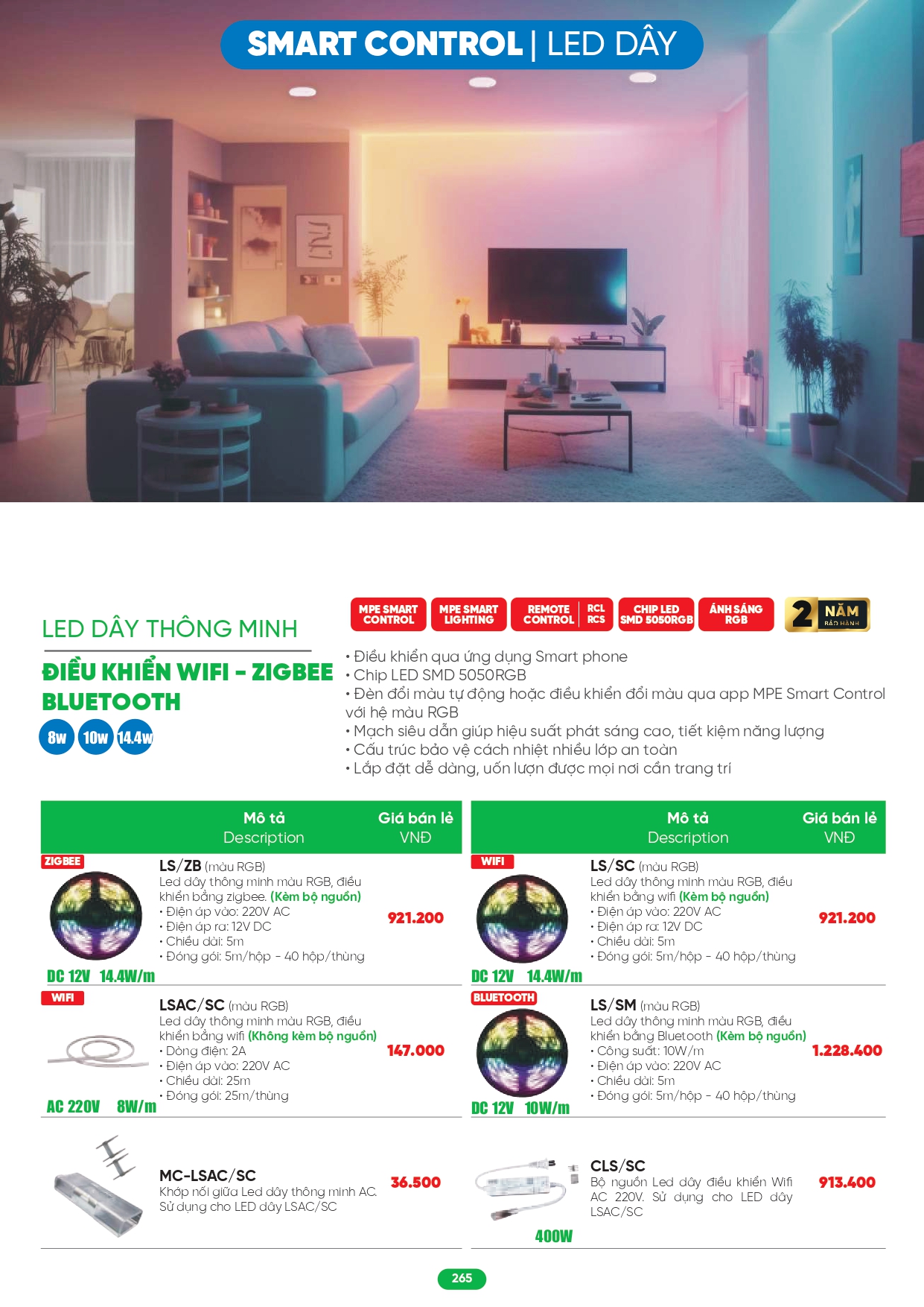 Bảng giá đèn LED MPE 2026